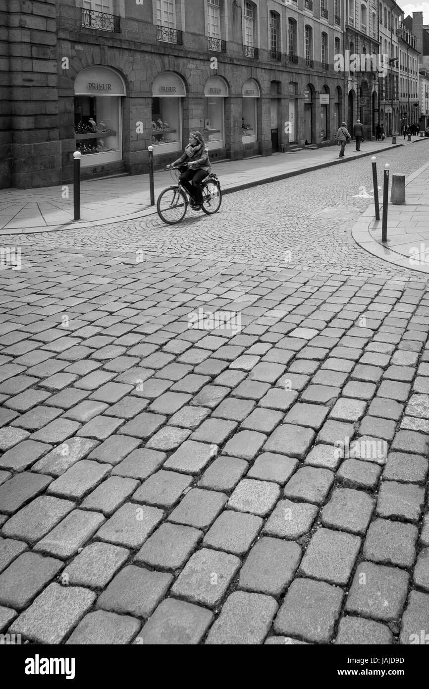 Die mittelalterliche Stadt Rennes in der Bretagne, Frankreich Stockfoto