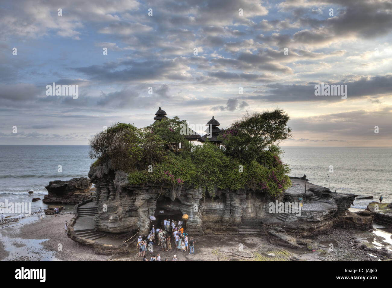 Meer-Tempel Pura Tanah senkrecht, Bali, Indonesien Stockfoto