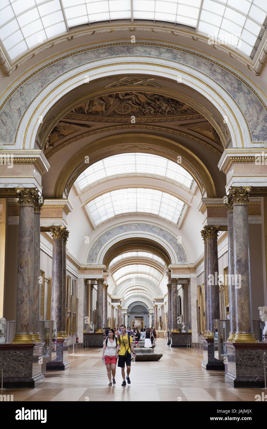 Frankreich, Paris, Louvre, Galerie im Denon Flügel, Stockfoto