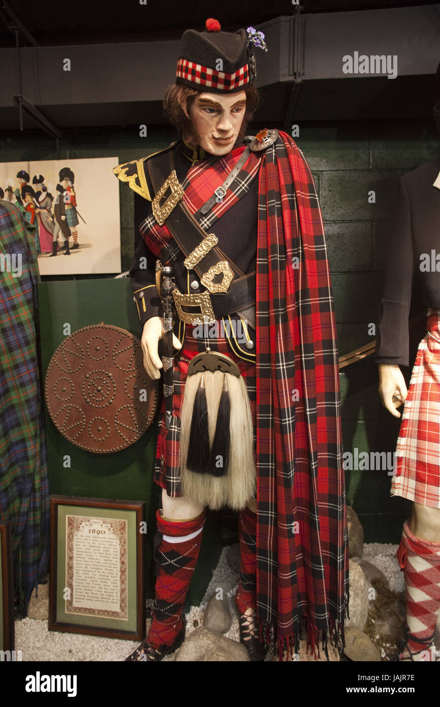 Schottland, Edinburgh, Tartan weben Millionen, Weben Mühle, Ausstellung, Kleidung, traditionell, Stockfoto