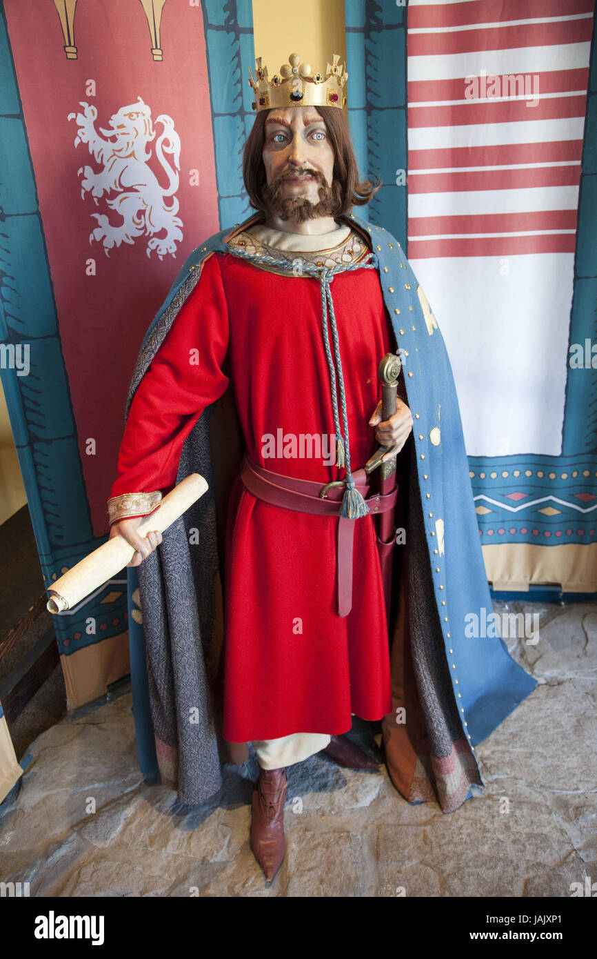 Irland, county Limerick, King John Castle, Statue König Johns, Stockfoto