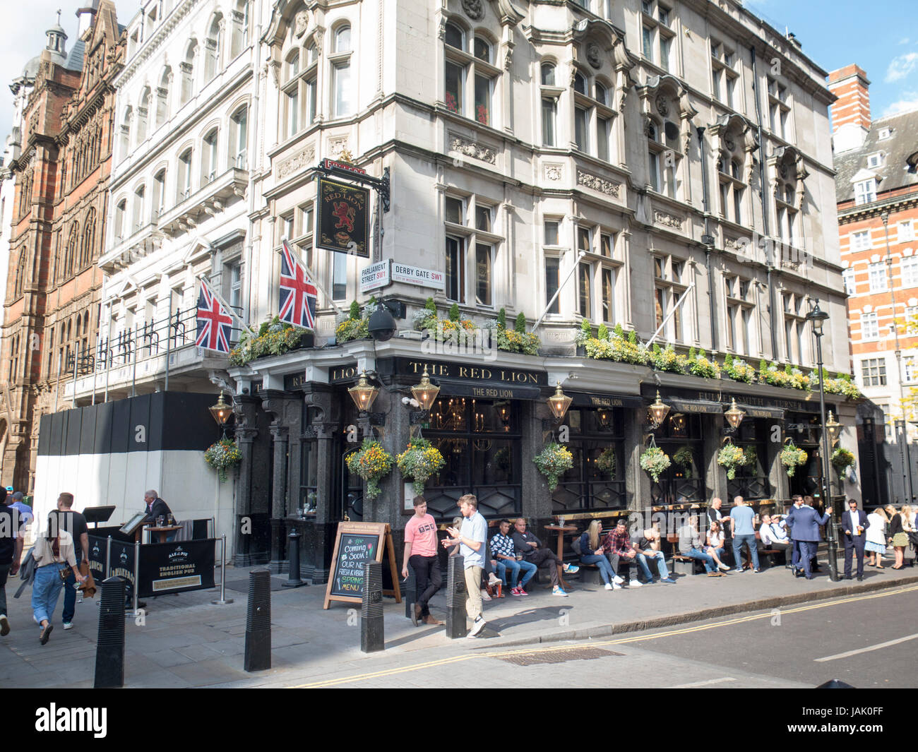 der rote Löwe Pub im Parlament Street, Westminster, London Stockfoto