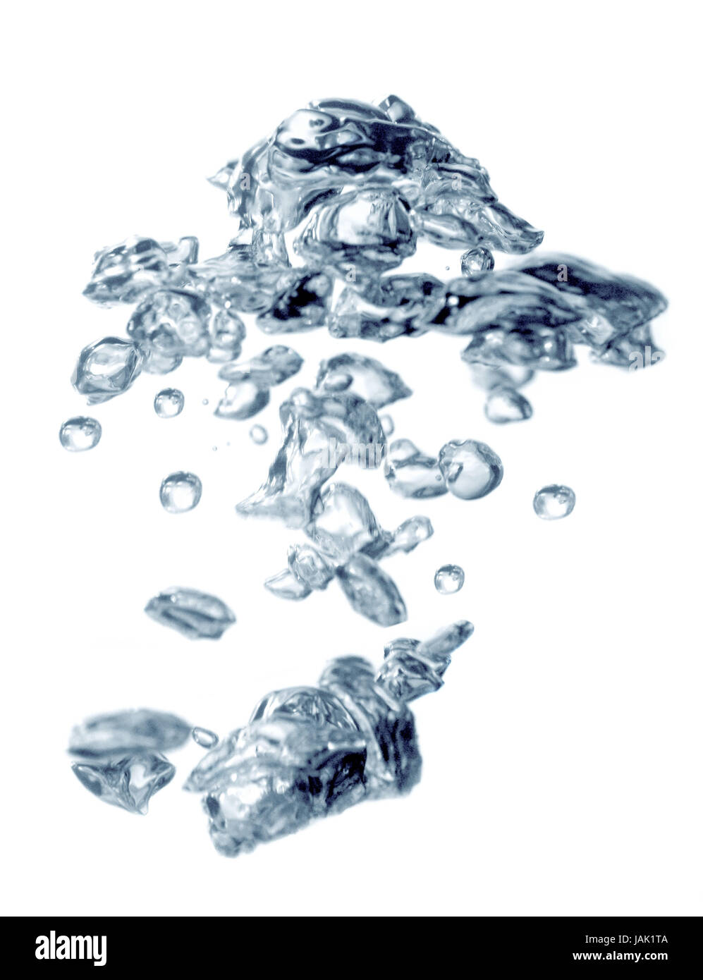 Aufsteigende Luftblasen im Wasser, Stockfoto