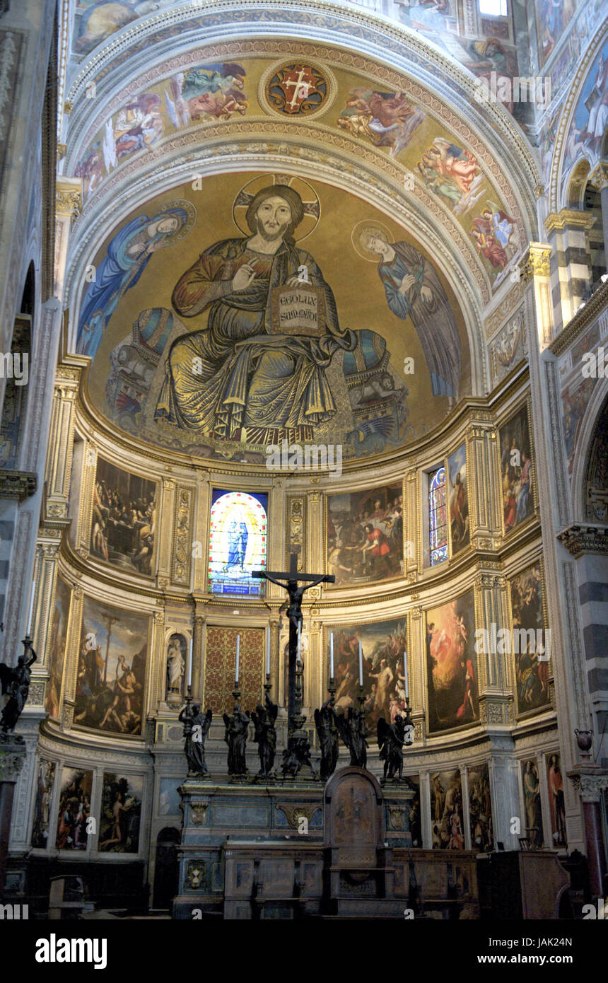 Italien, Toskana, Pisa, Dom zu Pisa, Chor Zimmer mit Fresken, Stockfoto