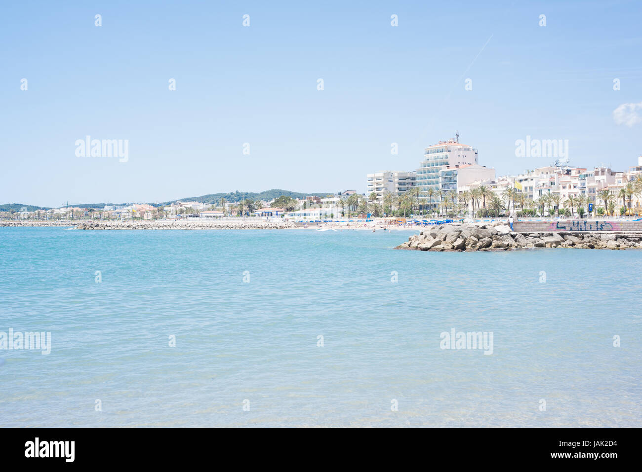 Sitges Sommerzeit Schwule Stadtstrand Stockfoto