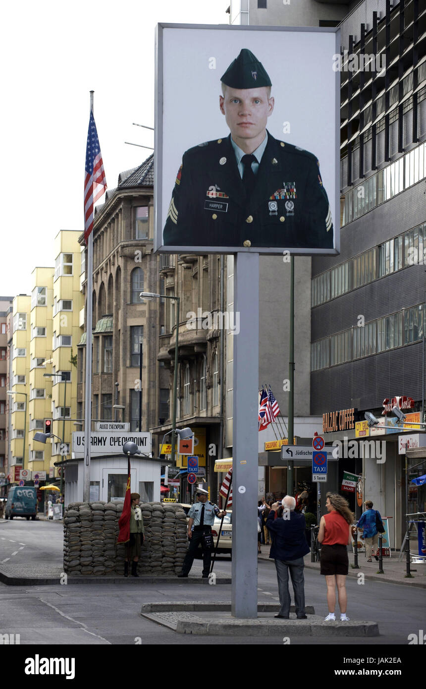 Deutschland, Berlin, Checkpoint Charlie, Stockfoto