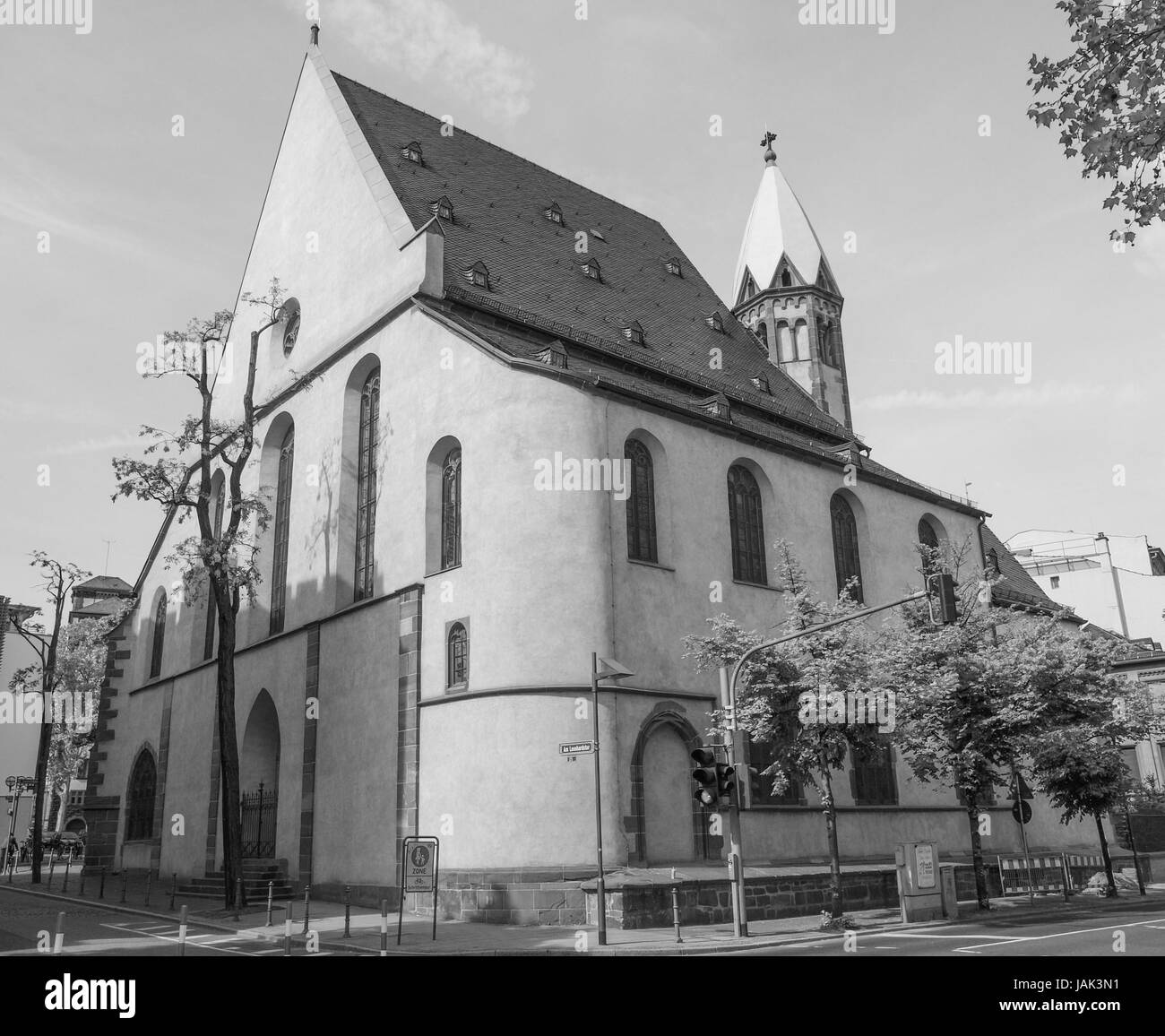 Kirche St. Leonhardskirche in Frankfurt Am Main, Deutschland Stockfoto