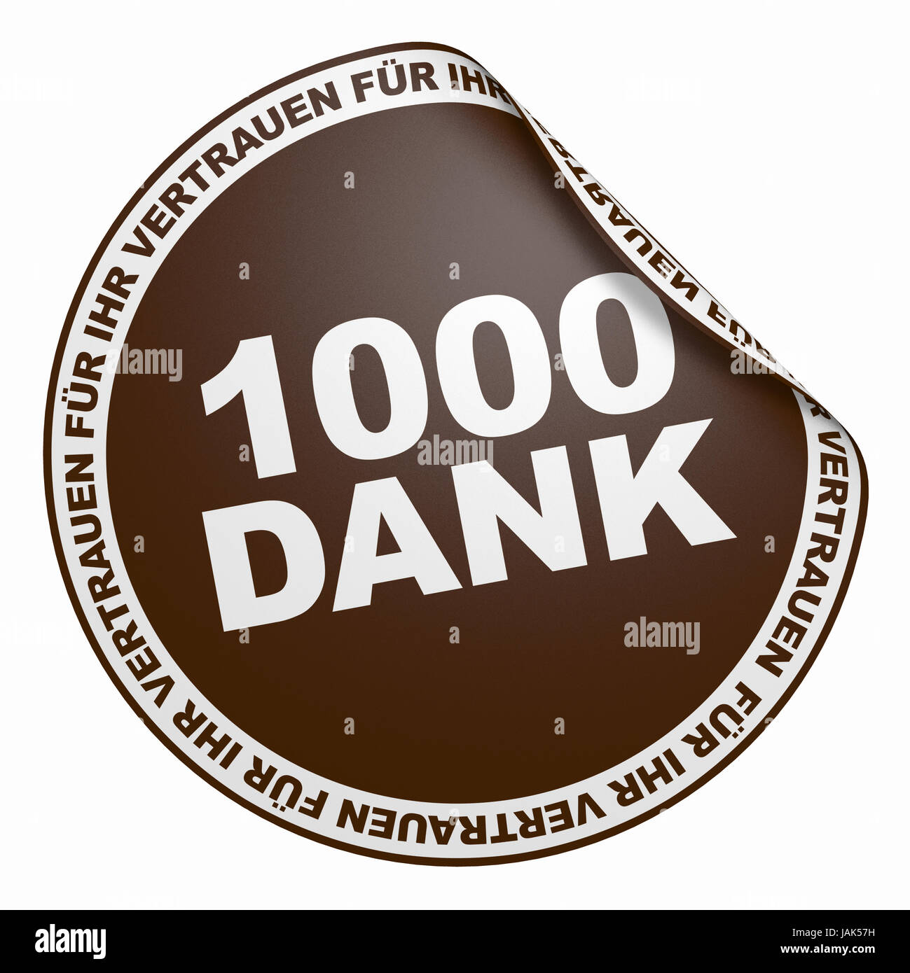 3d Sticker Dunkelbraun 1000 Dank Stockfotografie Alamy 3d Sticker Dunkelbraun 1000 Dank Stockfotografie Alamy