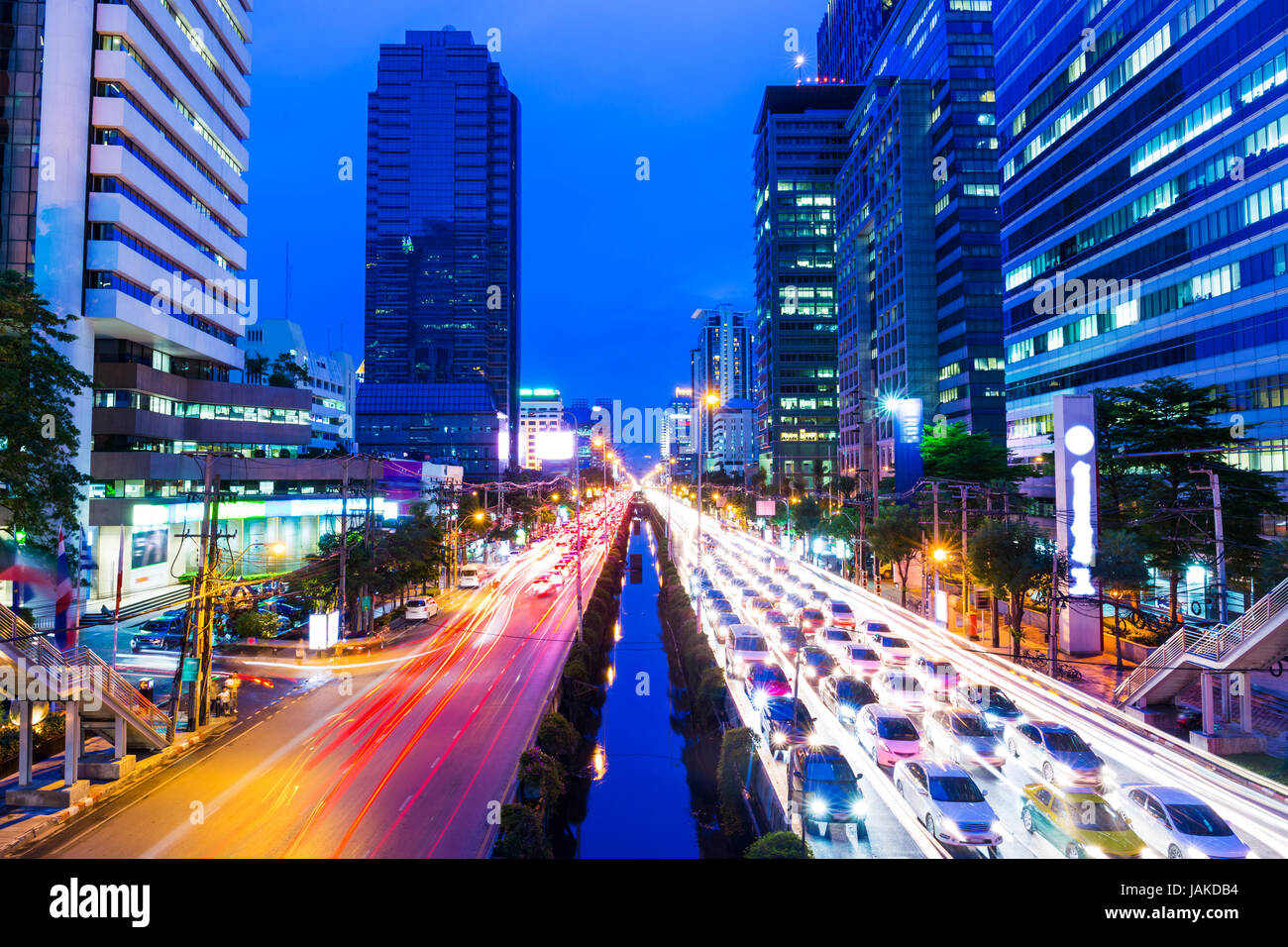 Bangkok mit Stau Stockfoto