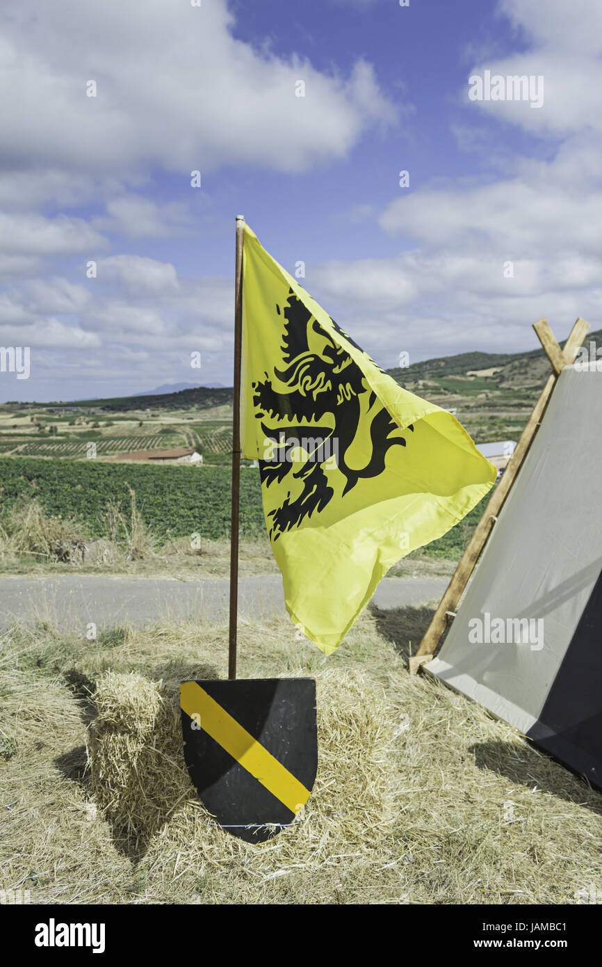 Flagge, keltischen und mittelalterlichen Krieg Feier, Veranstaltung Stockfoto