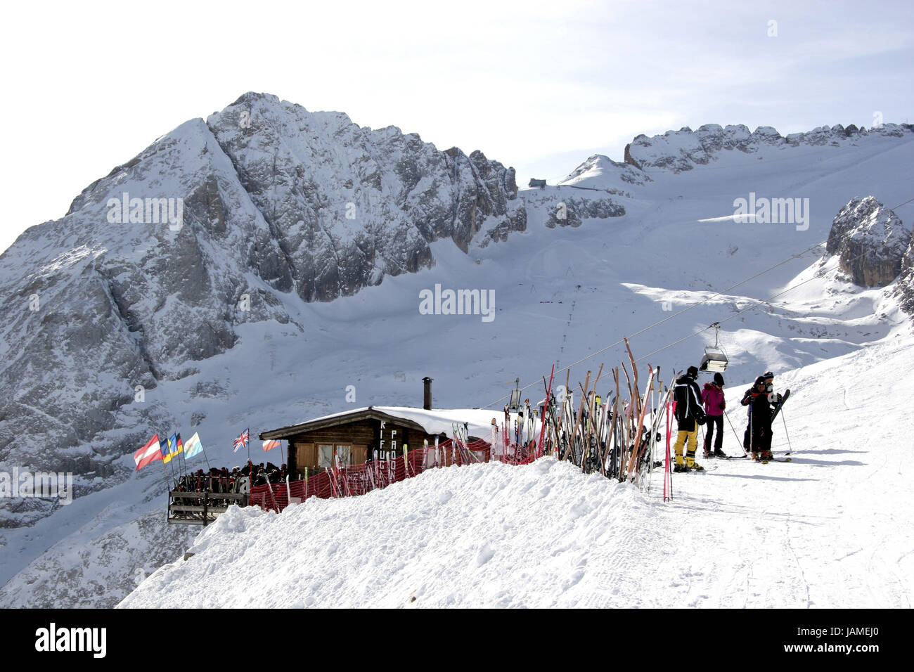 Italien, Südtirol, Dolomiten, Marmolada, Malga Ciapela, Stockfoto