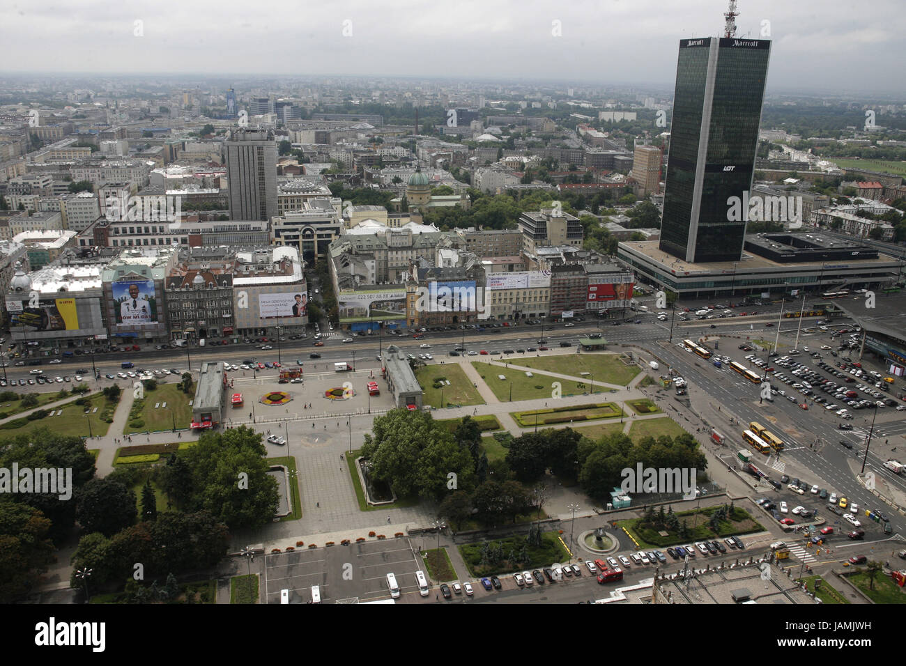 Polen, Warschau, Zentrum, Stadtübersicht Stockfoto