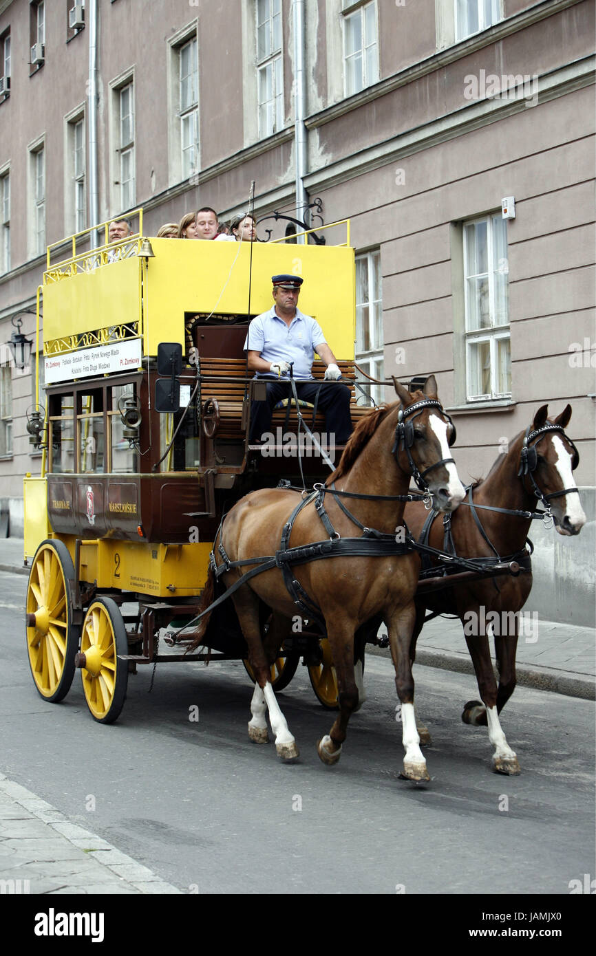 Polen, Warschau, Old Town, Beförderung, Tourist, hin-und Rückfahrt, Stockfoto