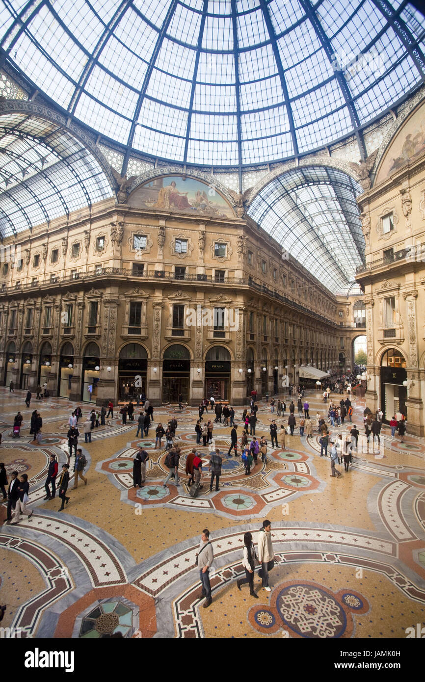Italien, Mailand, Galleria Vittorio Emanuele II, Stockfoto
