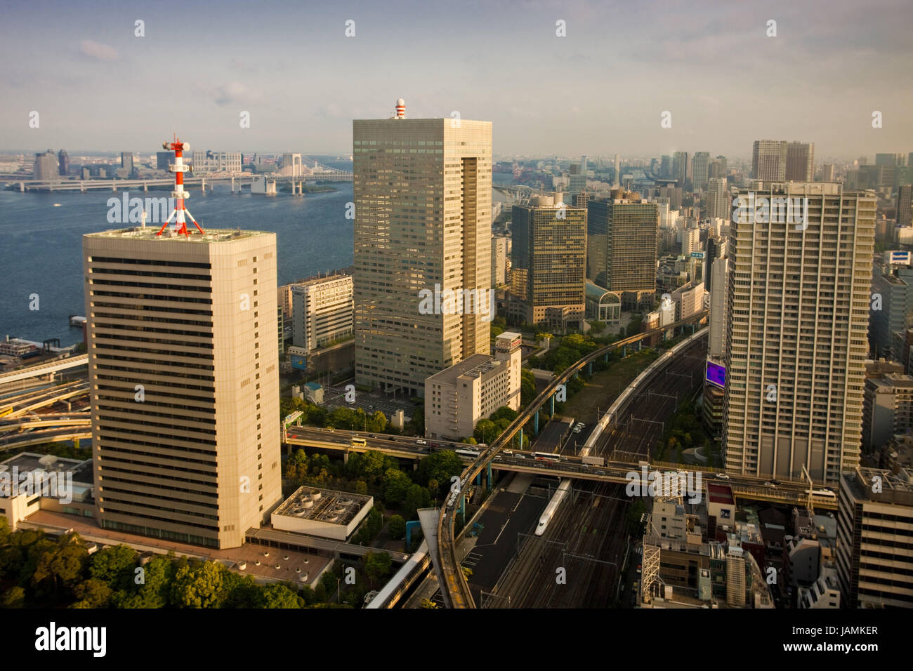 Japan, Tokyo, Minato-Ku-Distrikt, Hochgeschwindigkeits-Zug Shinkansen, Innenstadt, Stockfoto