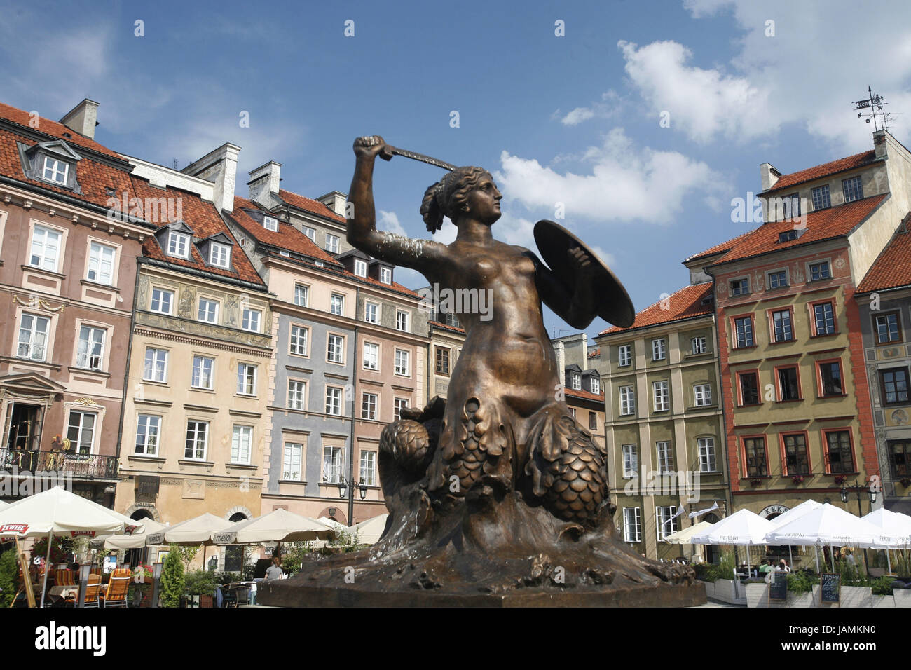 Polen, Warschau, Neustadt, Marktplatz, Denkmal, Stockfoto