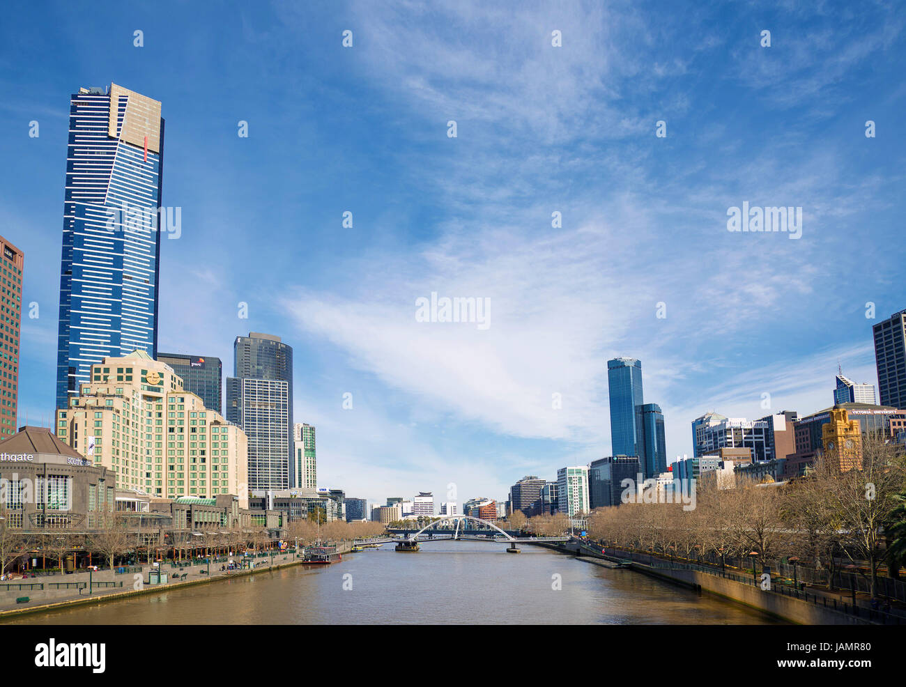 zentral Melbourne Skyline bei Tag in Australien Stockfoto