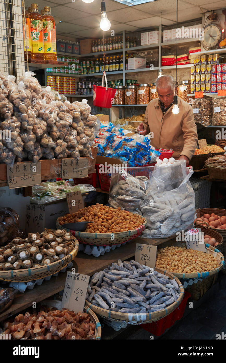 Asiatischen Lebensmittelgeschäft, Causeway Bay, Hong Kong Island, Hongkong, China Stockfoto