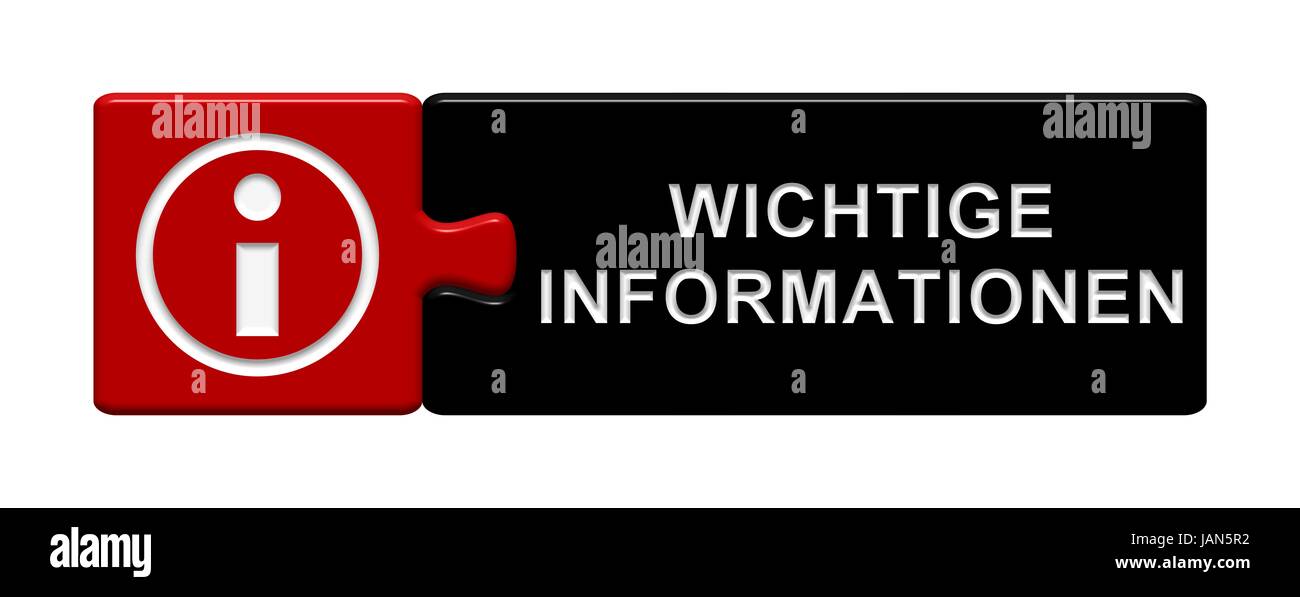 Puzzle": Wichtige Informationen Stockfoto