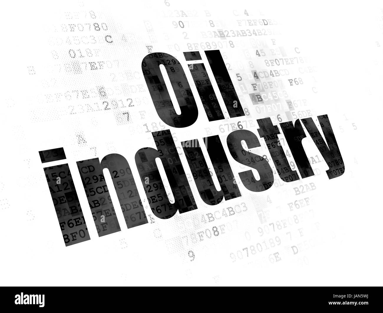 Industrie-Konzept: pixelig schwarzen Text Ölindustrie auf Digital-Hintergrund Stockfoto