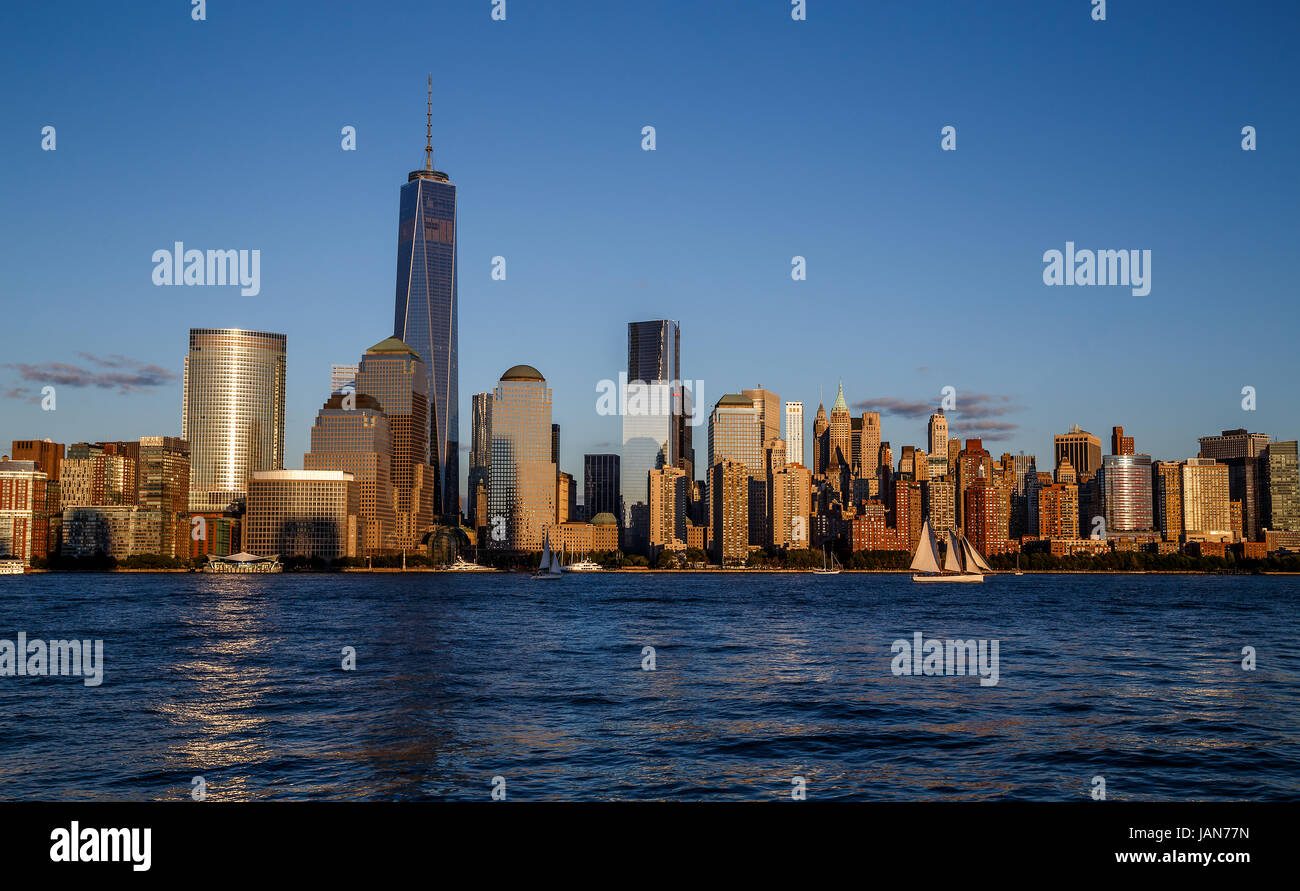 Blick auf Manhattan vom Boulevard East, NJ Stockfoto