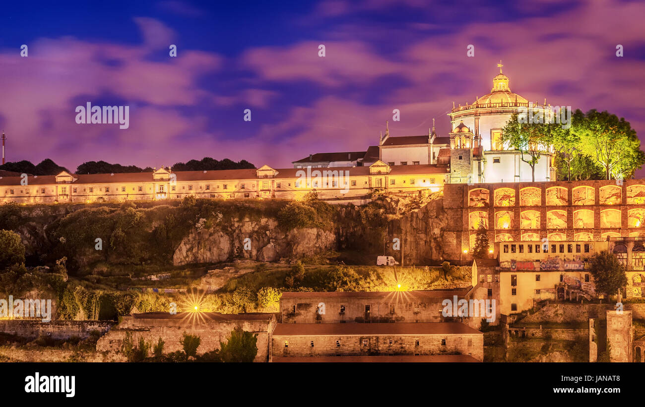 Porto, Portugal: die Serra do Pilar Kloster auf der Seite von Vila Nova De Gaia Stockfoto