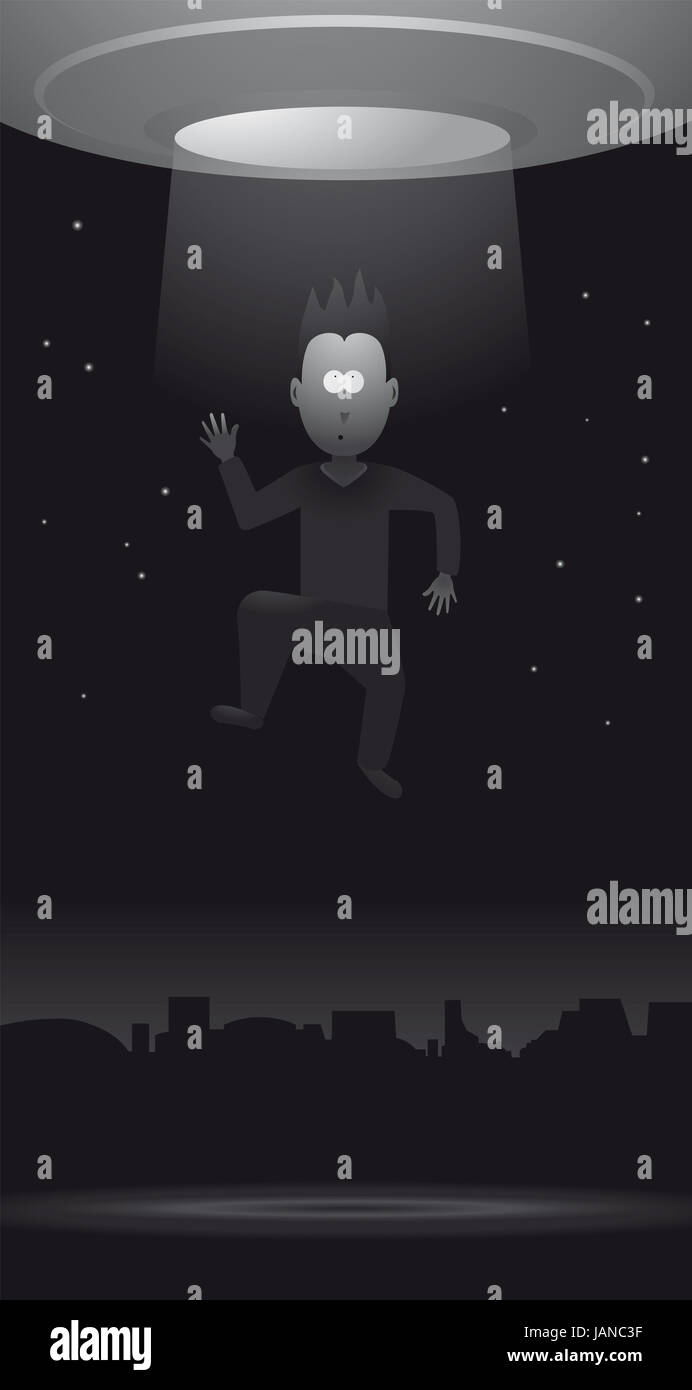 Sci-Fi Entführung durch Außerirdische Stockfoto