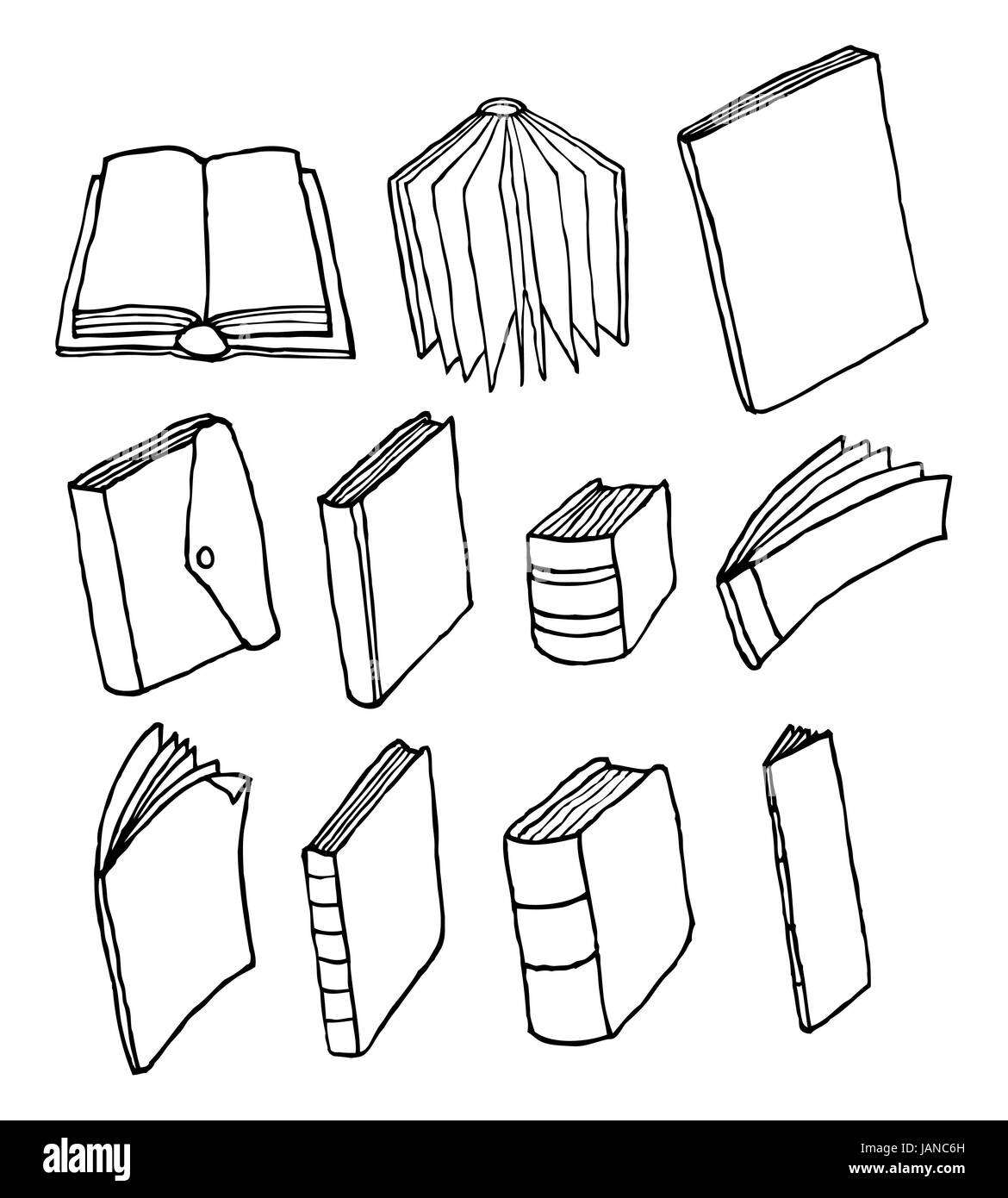 Cartoon-Printmedien / Editorial Satz Stockfoto