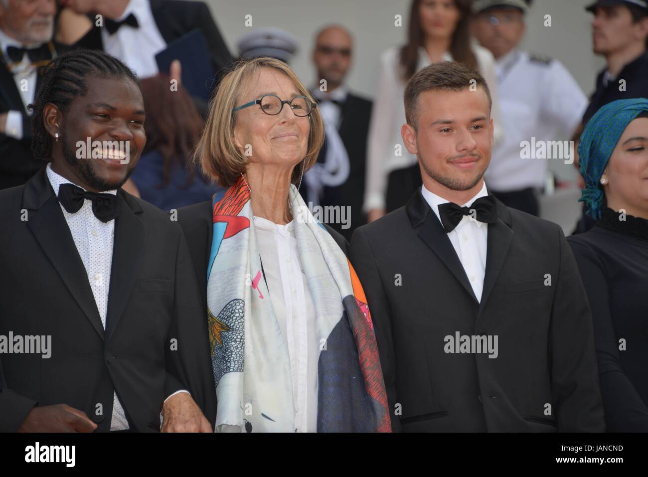 Francoise Nyssen, französischer Minister für Kultur Ankunft auf dem roten Teppich für die 70. Cannes Film Festival feiern 23. Mai 2017 Foto Jacky Godard Stockfoto