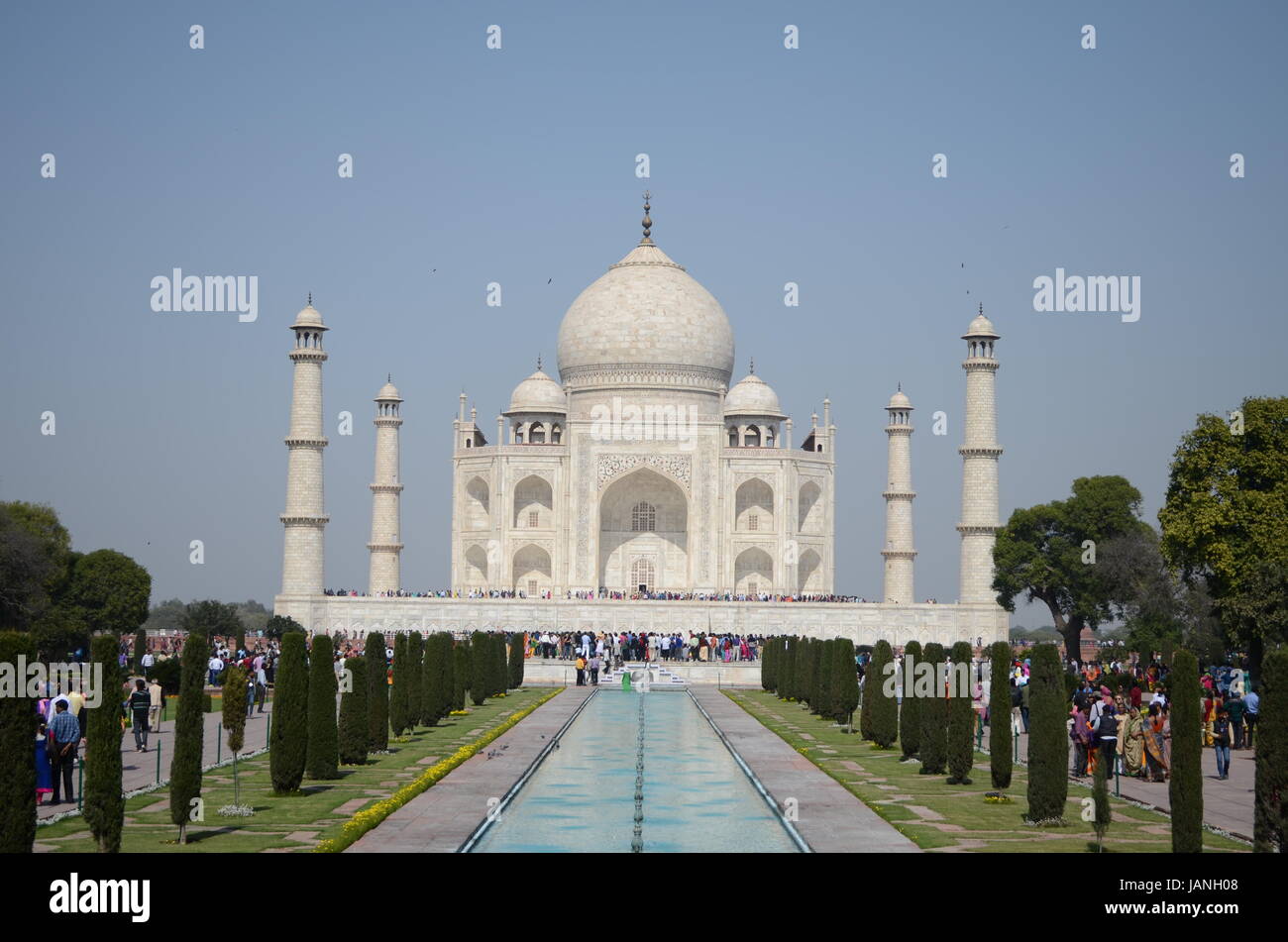 Taj Mahal Gärten in Agra, Indien Stockfoto