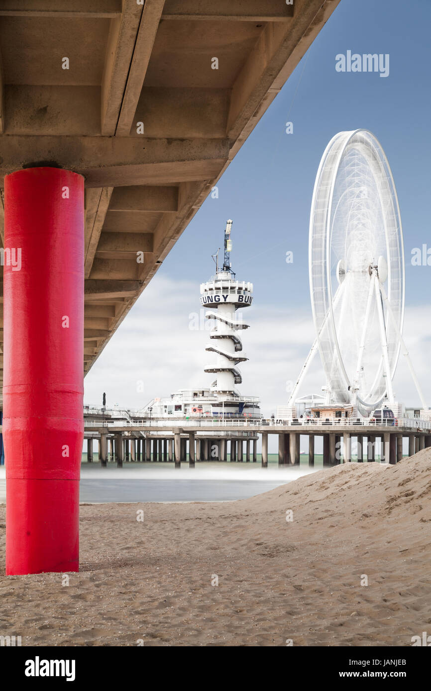 Pier in Scheveningen, Den Haag, Niederlande Stockfoto