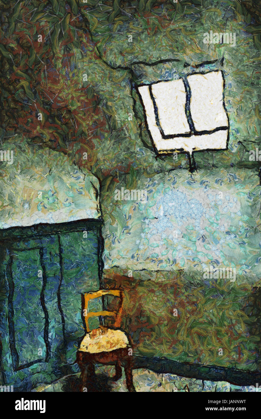 Vincent van Goghs Zimmer, AuverSuroise Stockfotografie Alamy