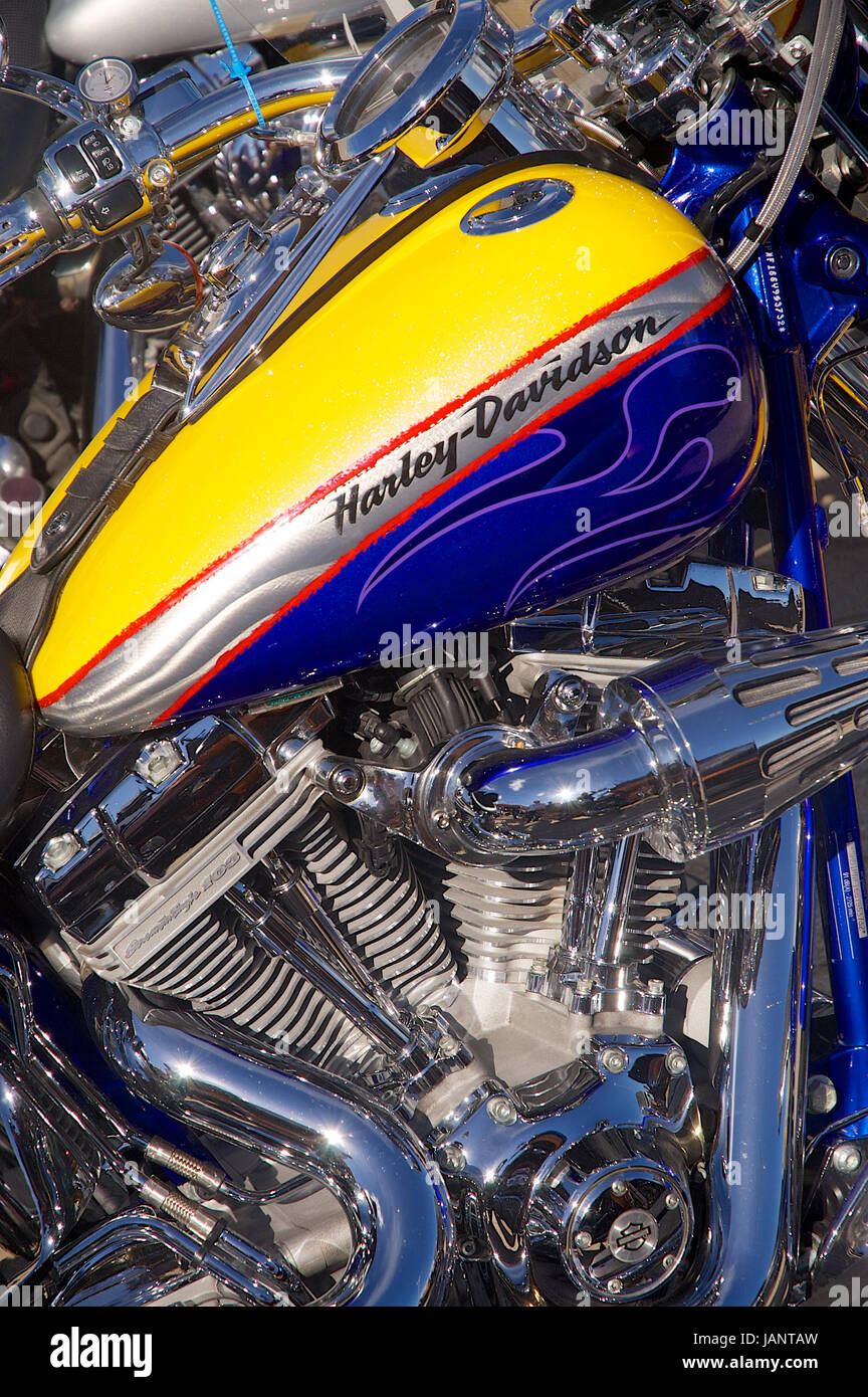 Custom Harley Davidson Motorrad Stockfotografie - Alamy