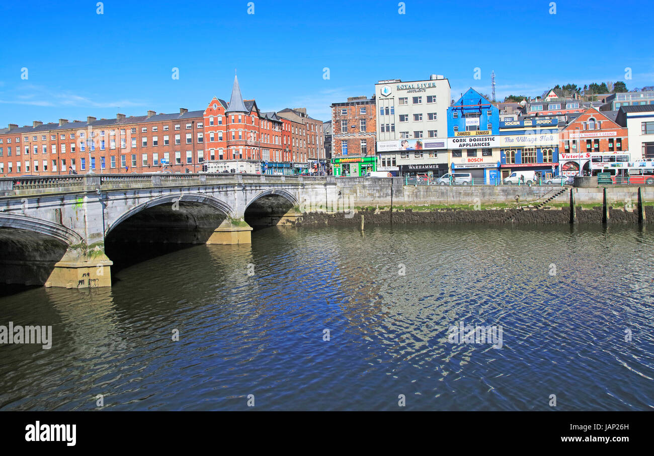 Brücke über den River Lee, Stadt Cork, County Cork, Irland, Republik Irland Stockfoto