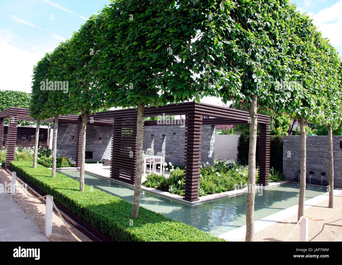 Savill der Urban Retreat, Schaugarten an Bord Bia Bloom, 2017, Irlands premier Gartenfest, Dublin, Irland Stockfoto