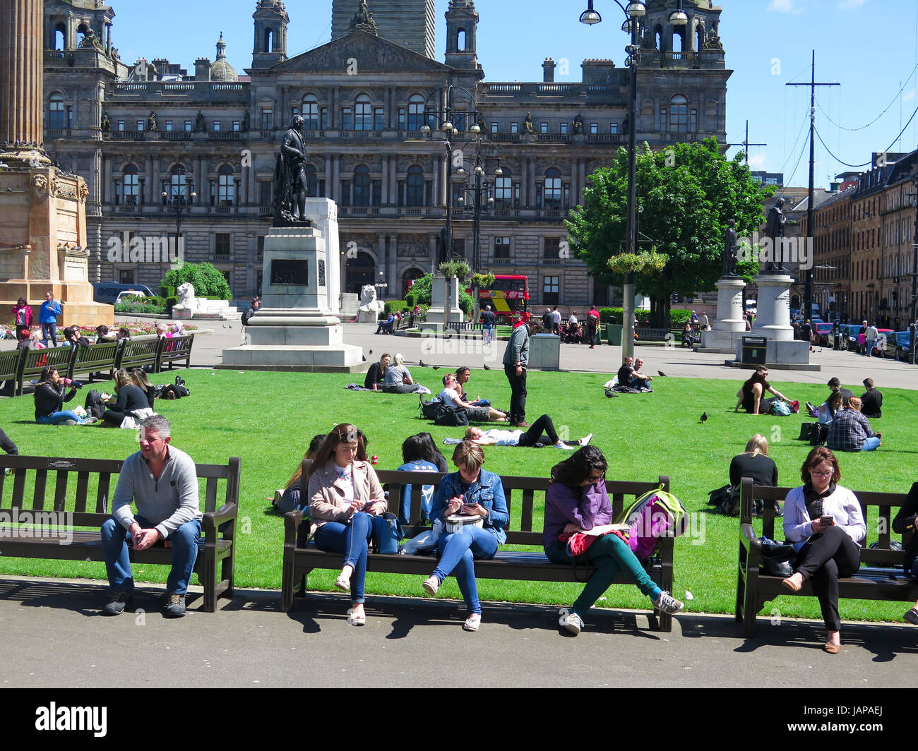 7. Juni 2017 Glasgow. Starker Wind aber sonnigen Tag in Glasgow. Alan Oliver/Alamy Live-Nachrichten Stockfoto