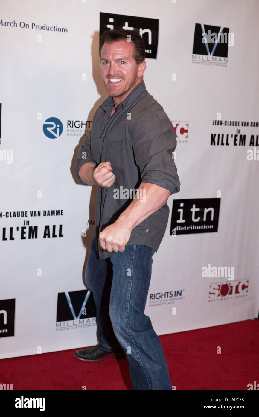 James Bennett besucht die Premiere von Destination Filmen "Kill Em All" bei Harmony Gold am 6. Juni 2017 in Los Angeles, Kalifornien. Stockfoto