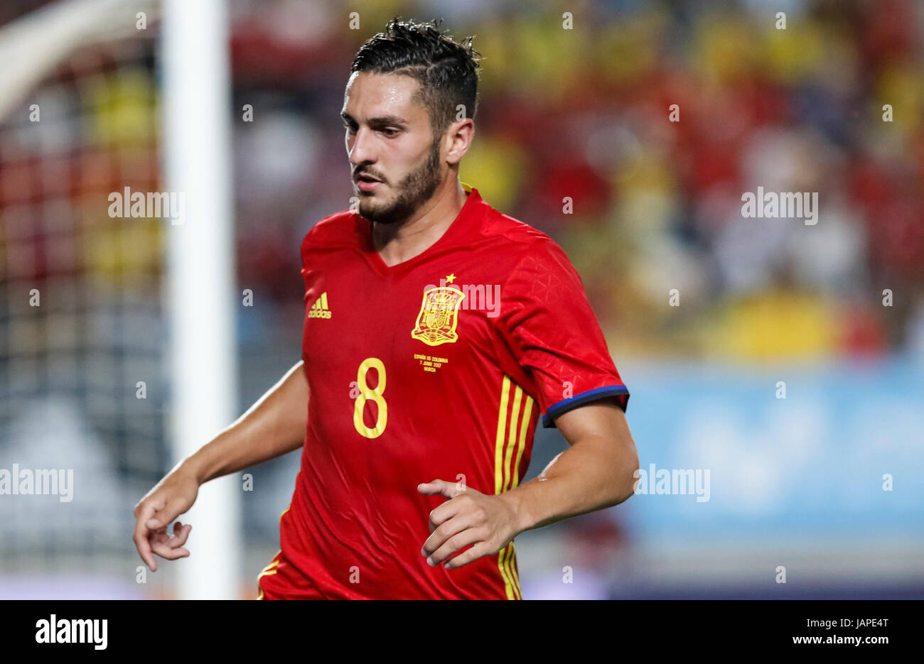 Murcia, Spanien. 7. Juni 2017. International friendly match zwischen National Football Team von Spanien und Kolumbien Nueva Condomina Stadion in Murcia. © ABEL F. ROS/Alamy Live-Nachrichten Stockfoto