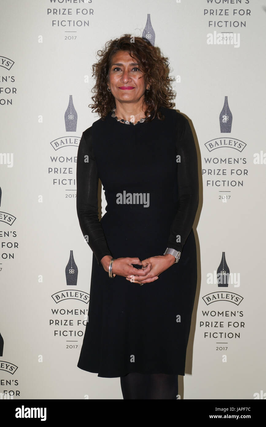 London, UK. 7. Juni 2017. Razia Iqbal besucht ein Fototermin der Baileys Prize für Frauen Fiction Awards 2017 in der The Royal Festival Hall, Southbank Centre. per Kreditkarte: siehe Li/Alamy Live News Stockfoto