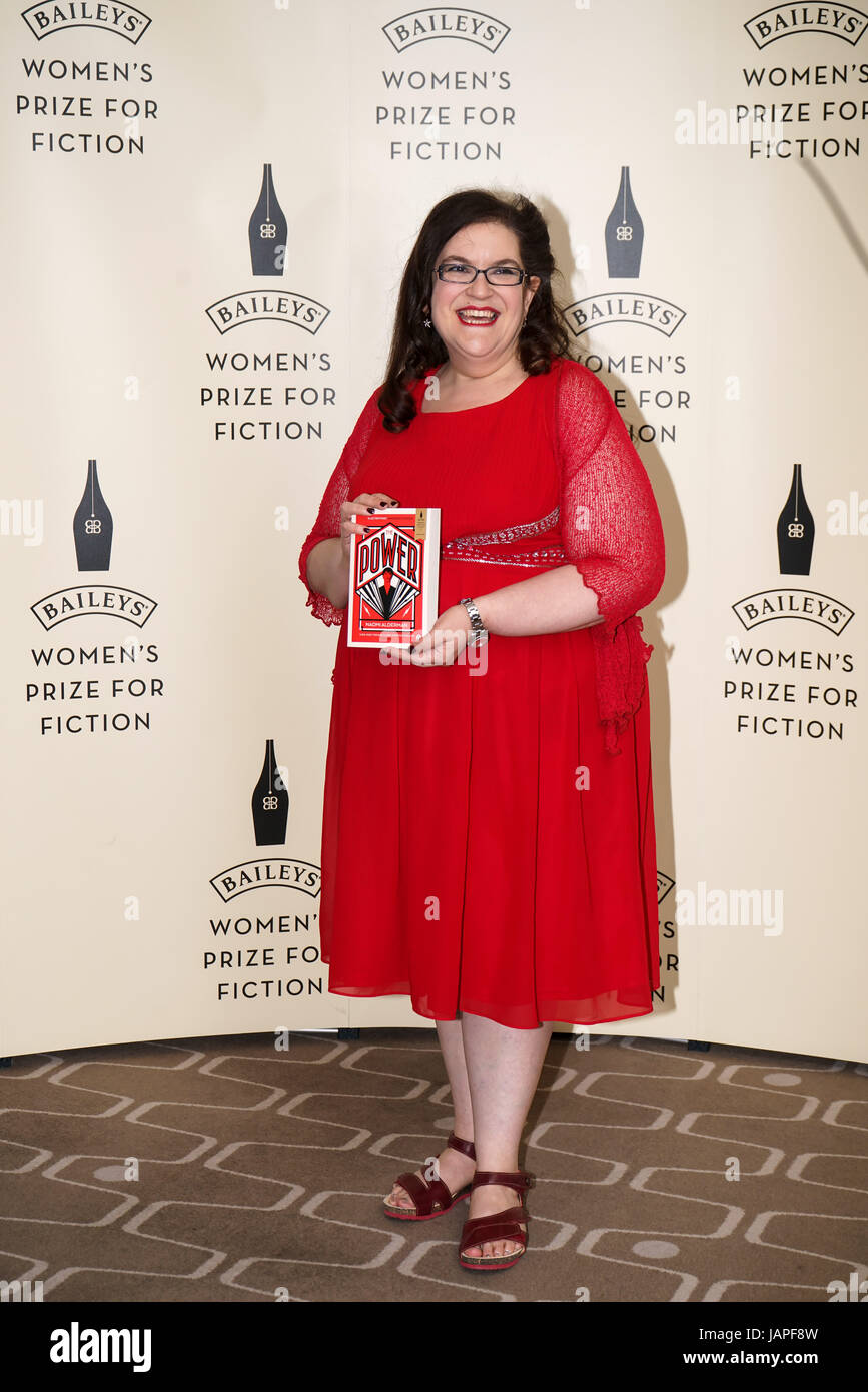 London, UK. 7. Juni 2017. Naomi Alderman besucht einen Fototermin und die Baileys-Preis für Frauen Fiction Awards 2017 in der The Royal Festival Hall, Southbank Centre. per Kreditkarte: siehe Li/Alamy Live News Stockfoto