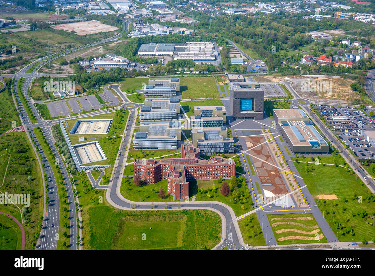 ThyssenKrupp Hauptquartier, Essen, Ruhr und Umgebung, Nordrhein-Westfalen, Deutschland Stockfoto