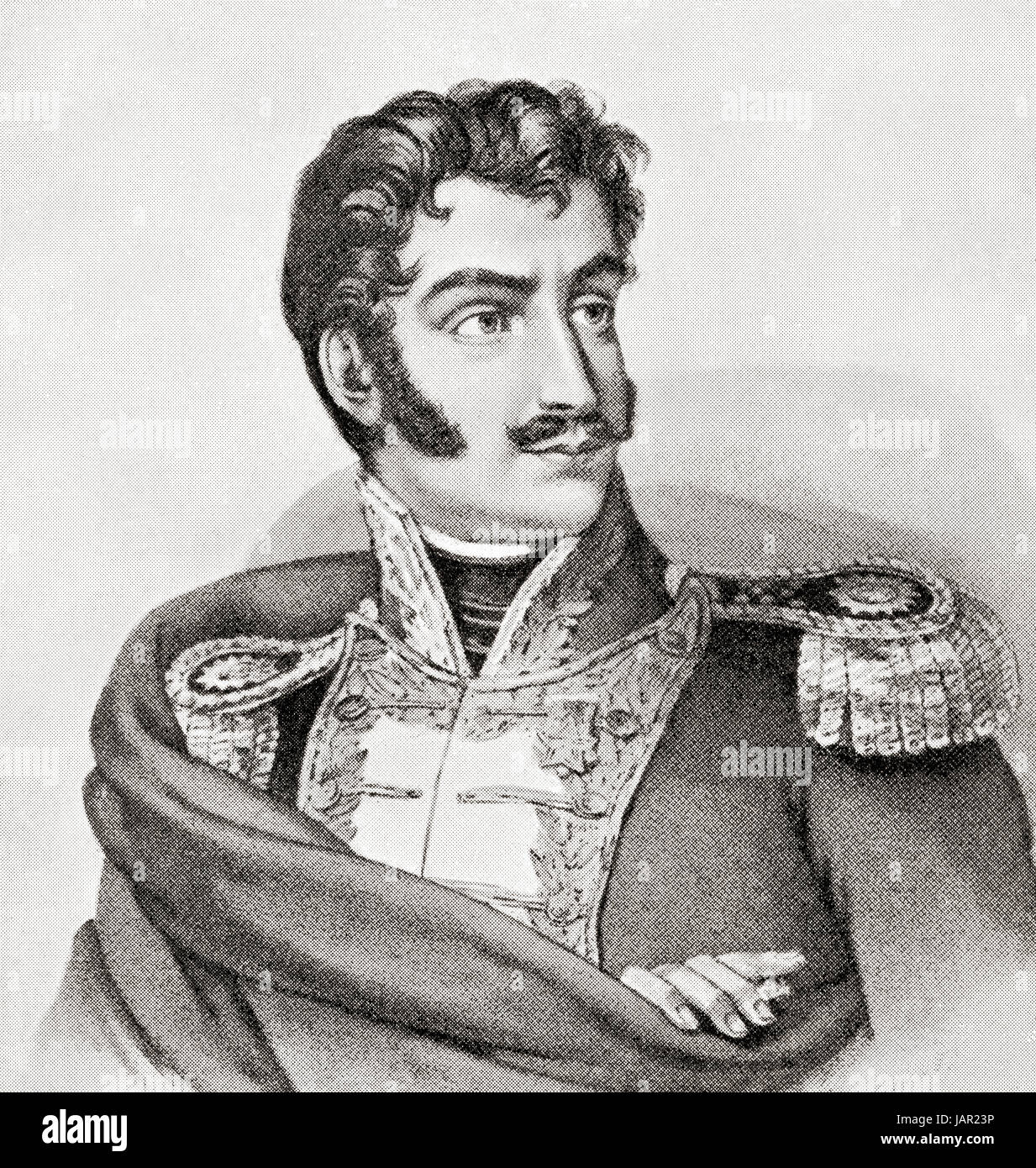 Simón José Antonio De La Santísima Trinidad Bolívar y Palacios, 1783 – 1830, aka El Libertador.  Venezolanische militärischer und politischer Führer.  Hutchinson Geschichte der Nationen veröffentlichte 1915. Stockfoto