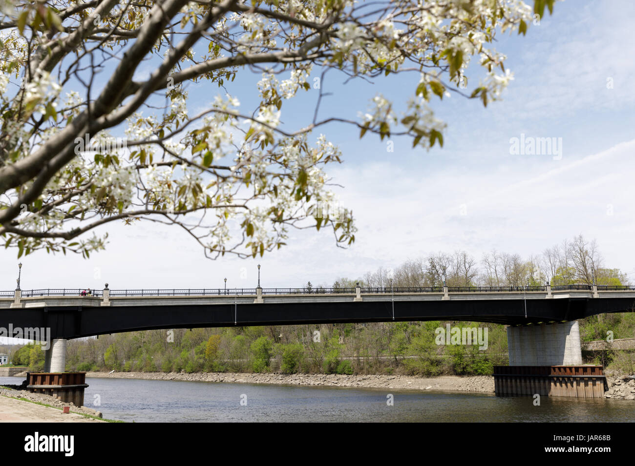 Der Palatin-Brücke über den Mohawk River zwischen Canajoharie und Palatin Bridge, New York, in Montgomery Co8nty. Stockfoto