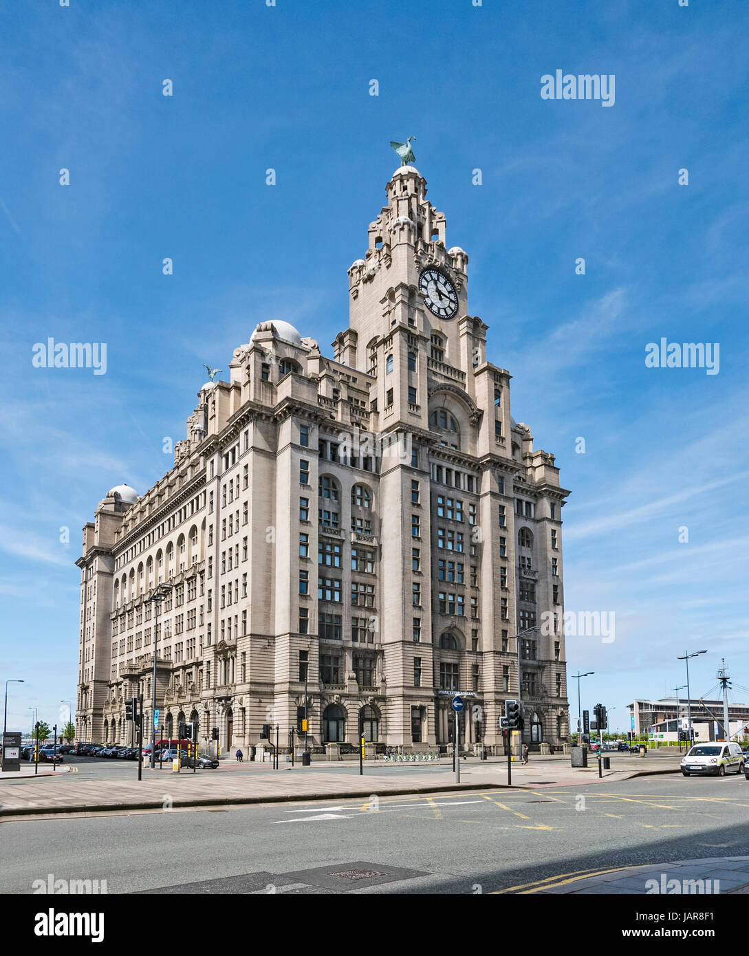 Das Royal Liver Building Pier Head Liverpool UK Stockfoto