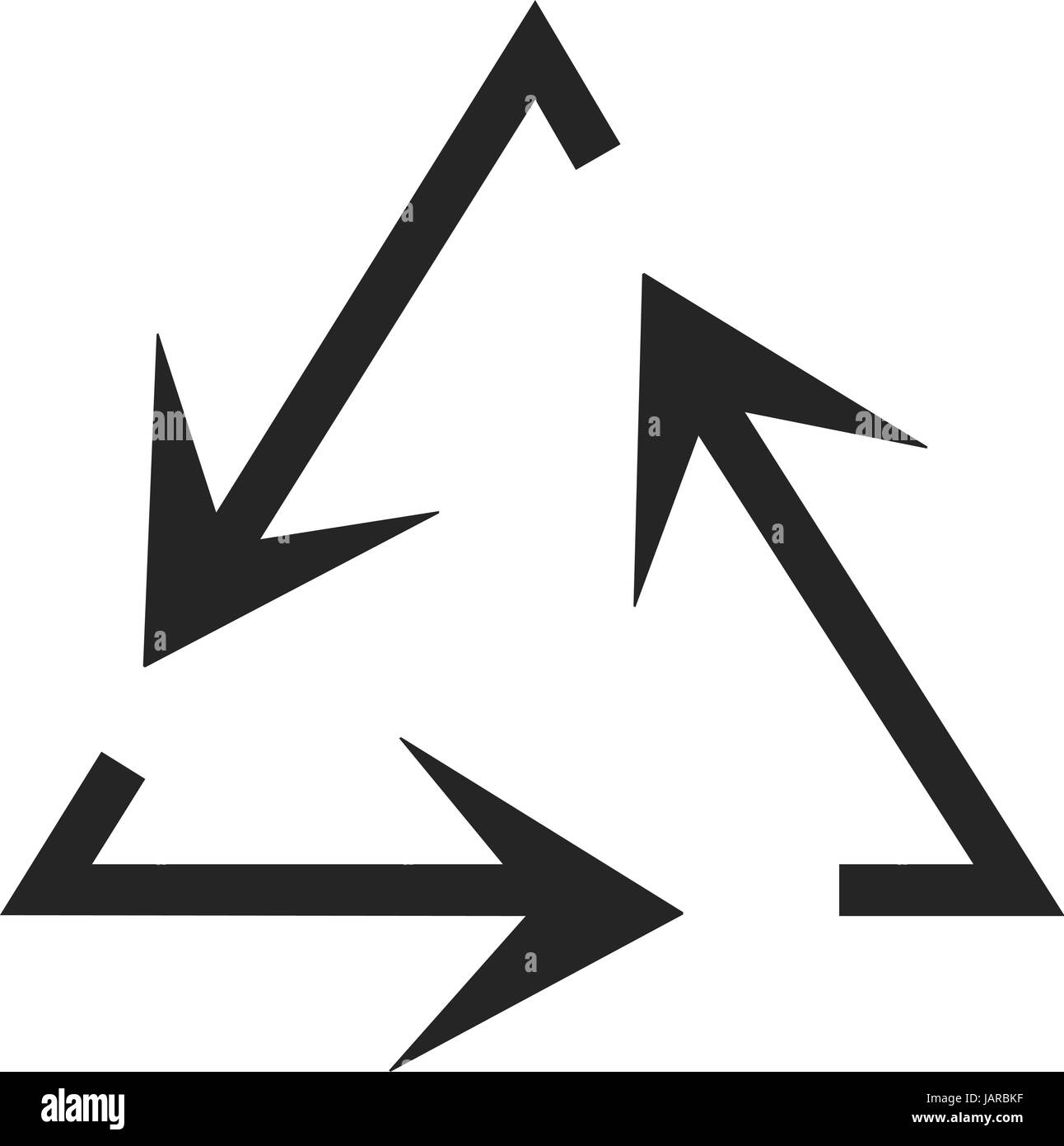 Einfache flache Design Papierkorb Symbol Vektor in schwarz Stock Vektor