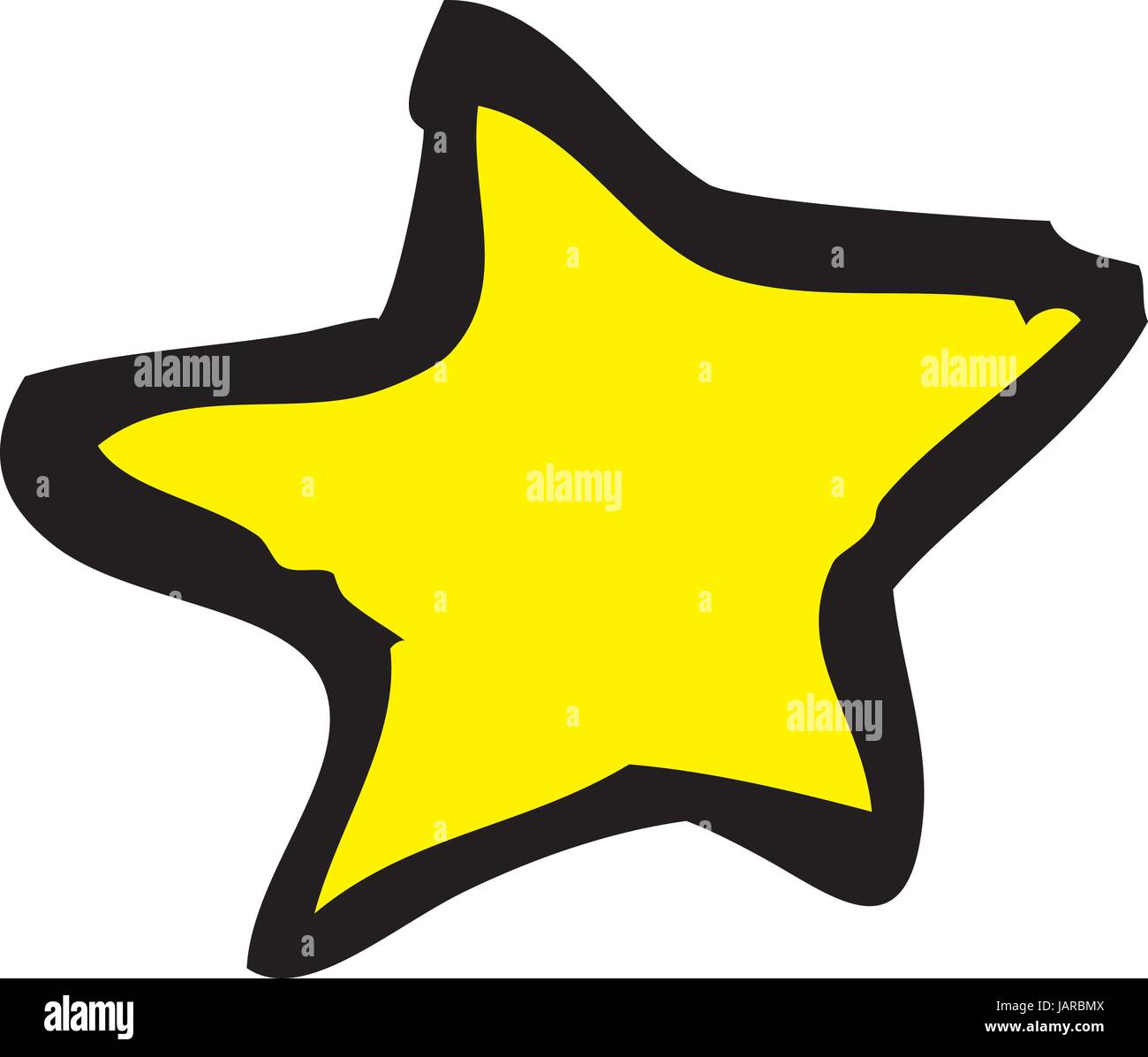 Sterne gezeichnet in einem rauen Hand gezeichnete Skizze Stil Vektor Stock Vektor