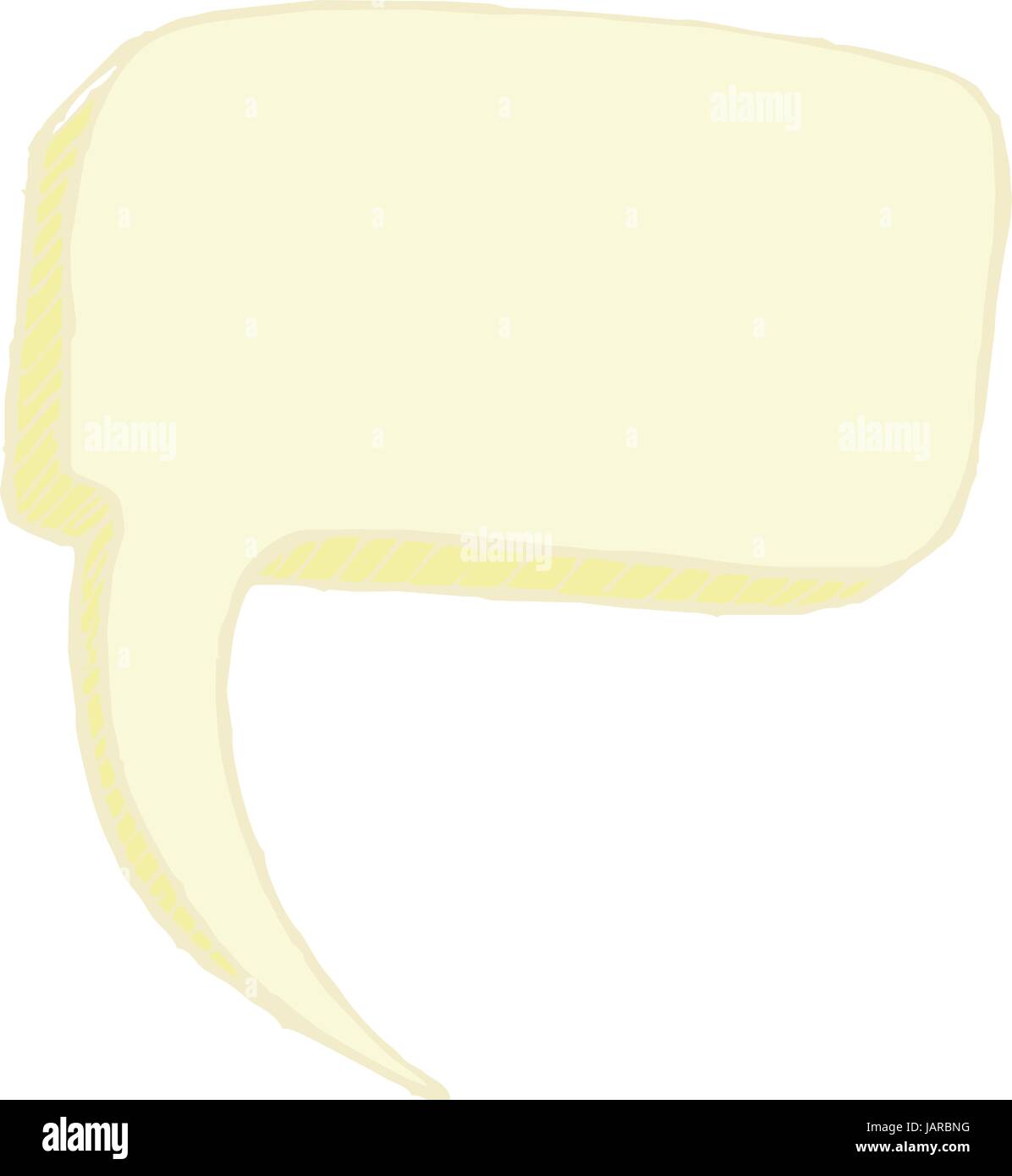 Gedankenblase oder Blase im skizzierten Vektor-Stil Stock Vektor