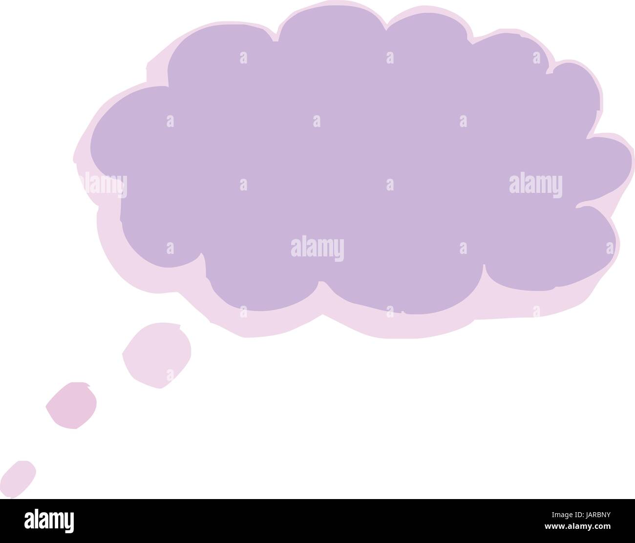 Gedankenblase oder Blase im skizzierten Vektor-Stil Stock Vektor