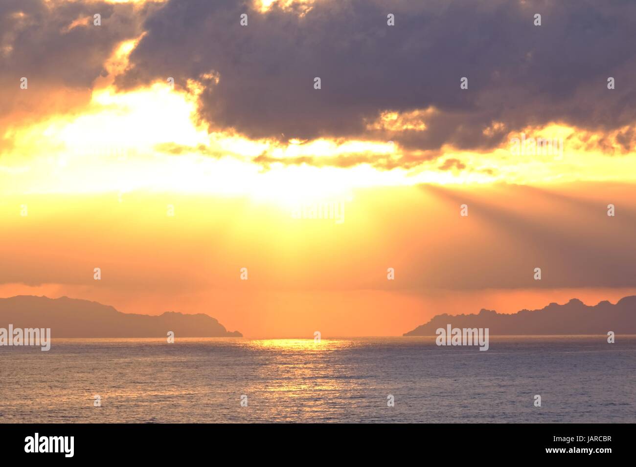 Sunrise aus Madeira Stockfoto