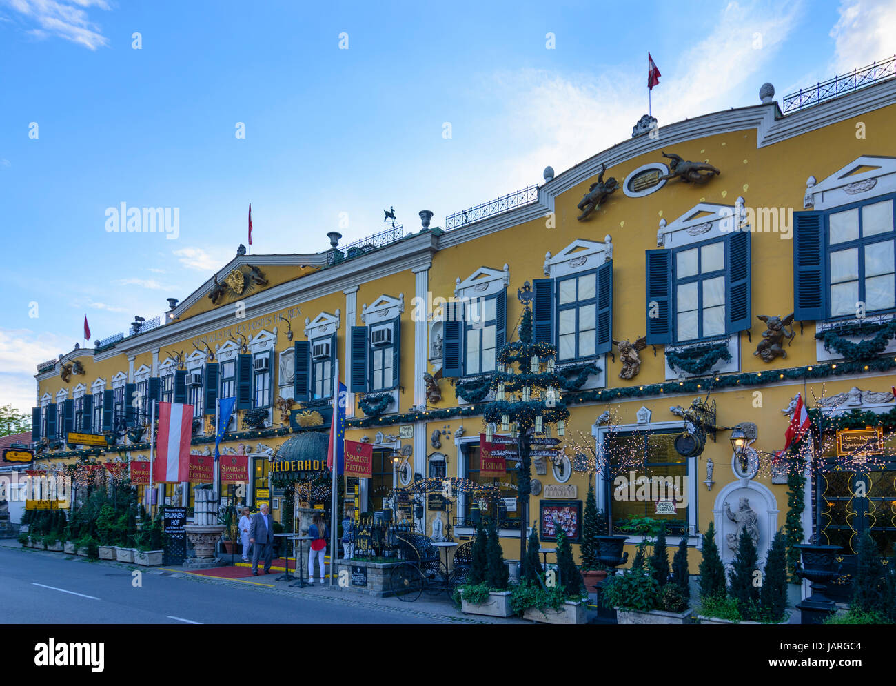 Restaurant "Marchfelderhof", Deutsch-Wagram, Donau, Niederösterreich, Niederösterreich, Österreich Stockfoto